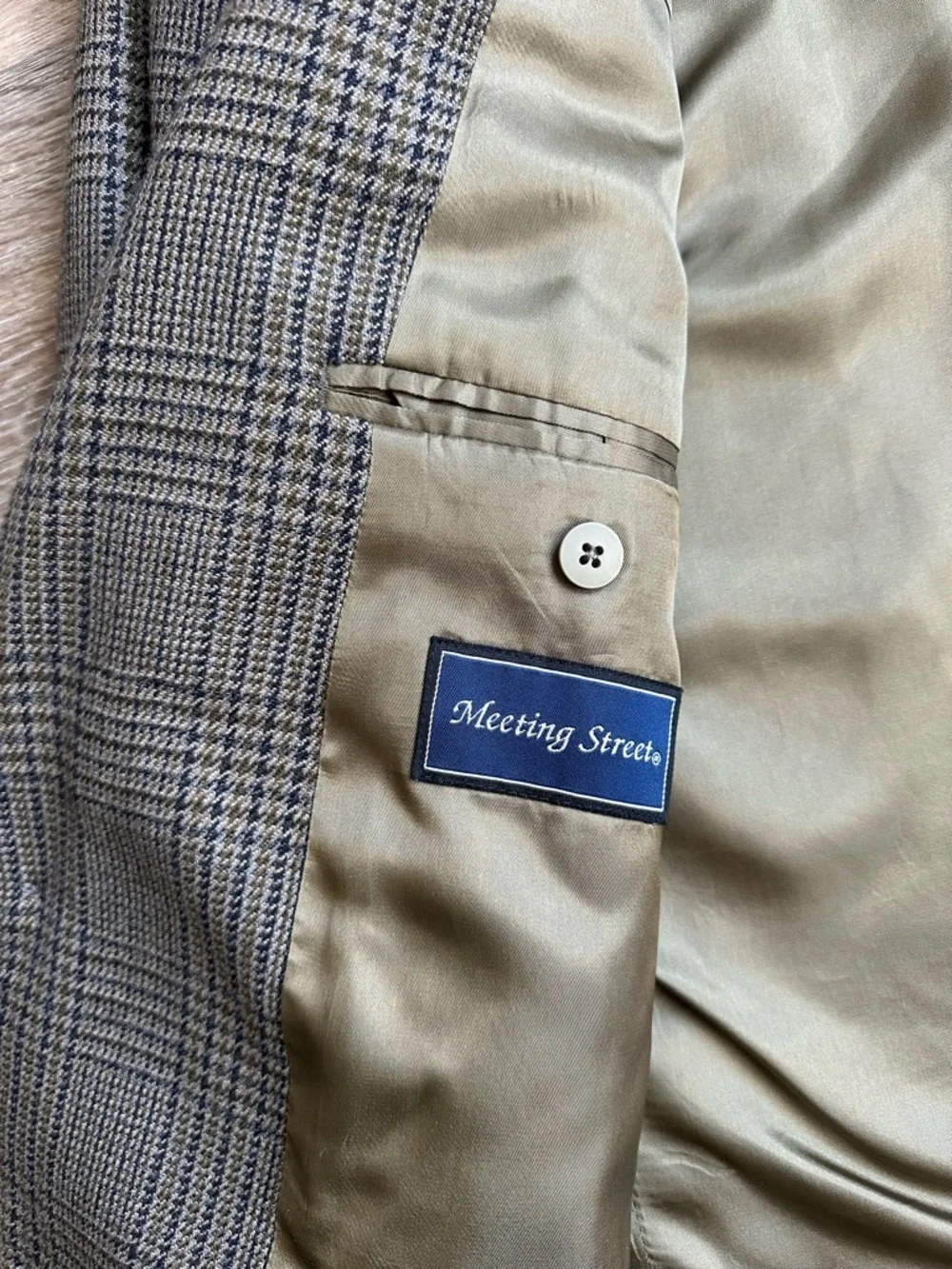 Meeting‎ Street Men’s Plaid Blazer Glen Check 2 Button Sport Coat Classic Fit